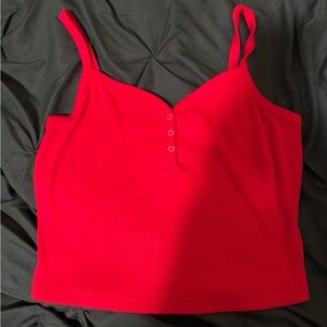 Red Women's Camisole Top cropped